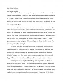 Cell Phones In School College Essays