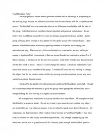 final reflection essay