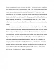 influence of internet internet influence on youth essay