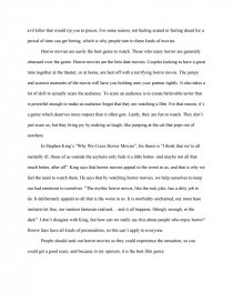 stephen king why we crave horror movies essay