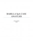 Barilla Spa Case Anaylsis