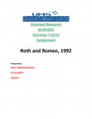 Roth and Romeo, 1992
