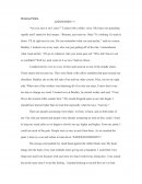 Descriptive Writing- First Time