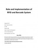 Role and Implementation of Rfid and Barcodes