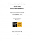 Research and Simulation on Biomass Energy Generation System