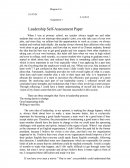 Leadership: Self-Assessment Paper