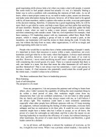 Leadership Self Assessment Paper Essay