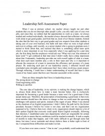 self assessment paper