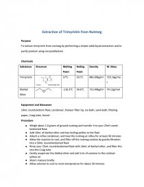 extraction of trimyristin from nutmeg