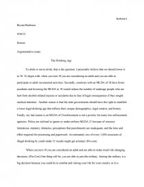 Реферат: Legal Drinking Age Essay Research Paper Drinking