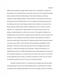 lowering the drinking age argumentative essay