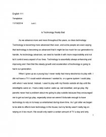 is modern technology good or bad essay