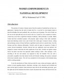 Women Empowerment in National Development