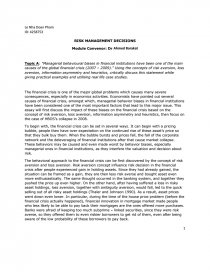 The Financial Crisis And Managerial Behavioral Biases Essay Zoom Research Paper Essay Example also Persuasive Essay Papers Essay About Good Health