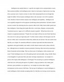 Intelligence Test Sample Behavior