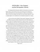 New England and the Chesapeake Colonies
