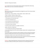 Experiment: Testing Rates of Reactions