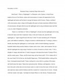 John Keats Nightingale - Romantic Poetry Analytical Paper