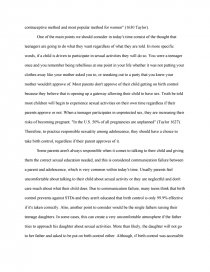 birth control essay