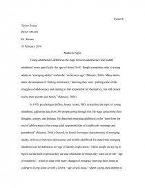 adulthood essay