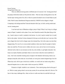 Реферат: Turning Points Essay Research Paper Turning Points