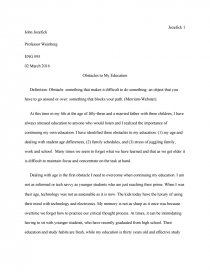Essay On Religion And Science Essay Preview Obstacles To My Education High School Admission Essay Examples also Analysis Essay Thesis Example Obstacles To My Education Essay College Vs High School Essay Compare And Contrast