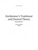 Horkheimer’s Traditional and Classical Theor