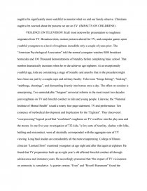 Реферат: Sex And Violence In Entertainment Essay Research
