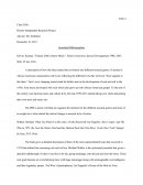 Honors Independent Research Paper