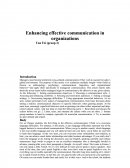 Enhancing Effective Communication in Organizations