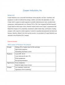 cooper industries case solution