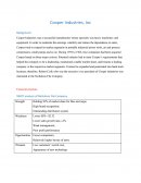 Cooper Industry Case Study