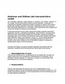 Hackman and Oldham Job Characteristics Model