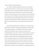 Analysis of Contemporary Marketing Implementation