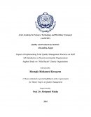 Impact of Implementing Total Quality Management Practices on Staff Job ‎satisfaction in Non-Governmental Organizations Applied Study on "ahla Hayah" Charity Organization ‎