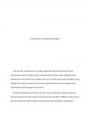 Characteristics of a Quality Organization