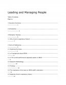 Leading and Managing People