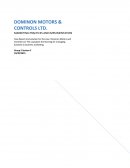 Dominon Motors & Controls Ltd. - Marketing Practices and Implementation