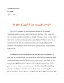 Is the Cold War Really Over?