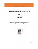 Microeconomic Analysis of Indian Medical Industry