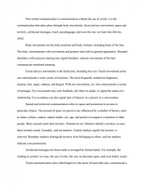 verbal communication essay papers