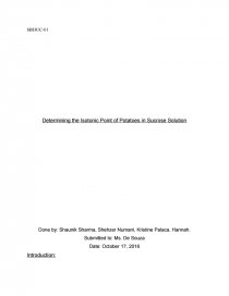 osmosis and diffusion lab report