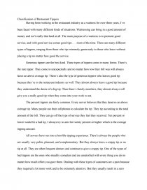 evaluation essay on a restaurant