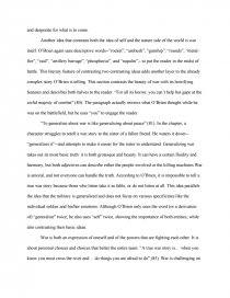 tim o brien the things they carried essay