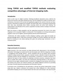 Competitive Advantage Of Online Shopping Malls Using Topsis And Modified Topsis Methods Research Paper