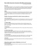 New India Assurance Insurance Benefits and Coverage