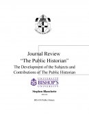 The Public Historian - the Development of the Subjects and Contributions of the Public Historian