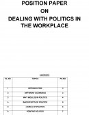 Position Paper on Dealing with Politics in the Workplace