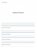 Analysis of Variance