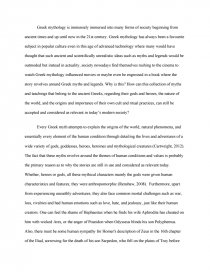 Реферат: Parallel Greek Myths Essay Research Paper Mythology